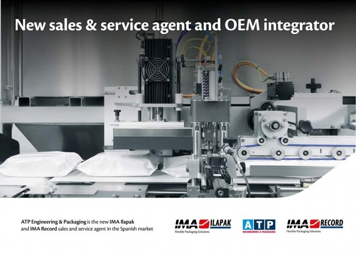 ATP Engineering packaging sales and service agent for IMA Ilapak and IMA Record in spanish market announcement